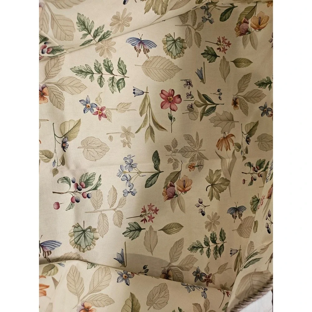 Longaberger Large Rectangular Storage Basket Liner Botanical Fields Fabric NEW